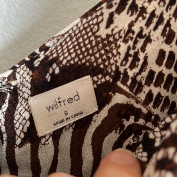 Aritzia Wilfred Veda Giselle Animal Print Snake Ruched Mini Dress - Picture 9 of 12